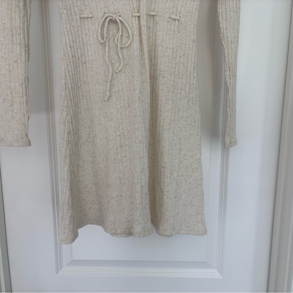 Reformation Rib Knit Long Sleeve Mini Dress S - Picture 5 of 10